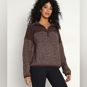 Varley Willard Half Zip Coffee Bean Size Medium